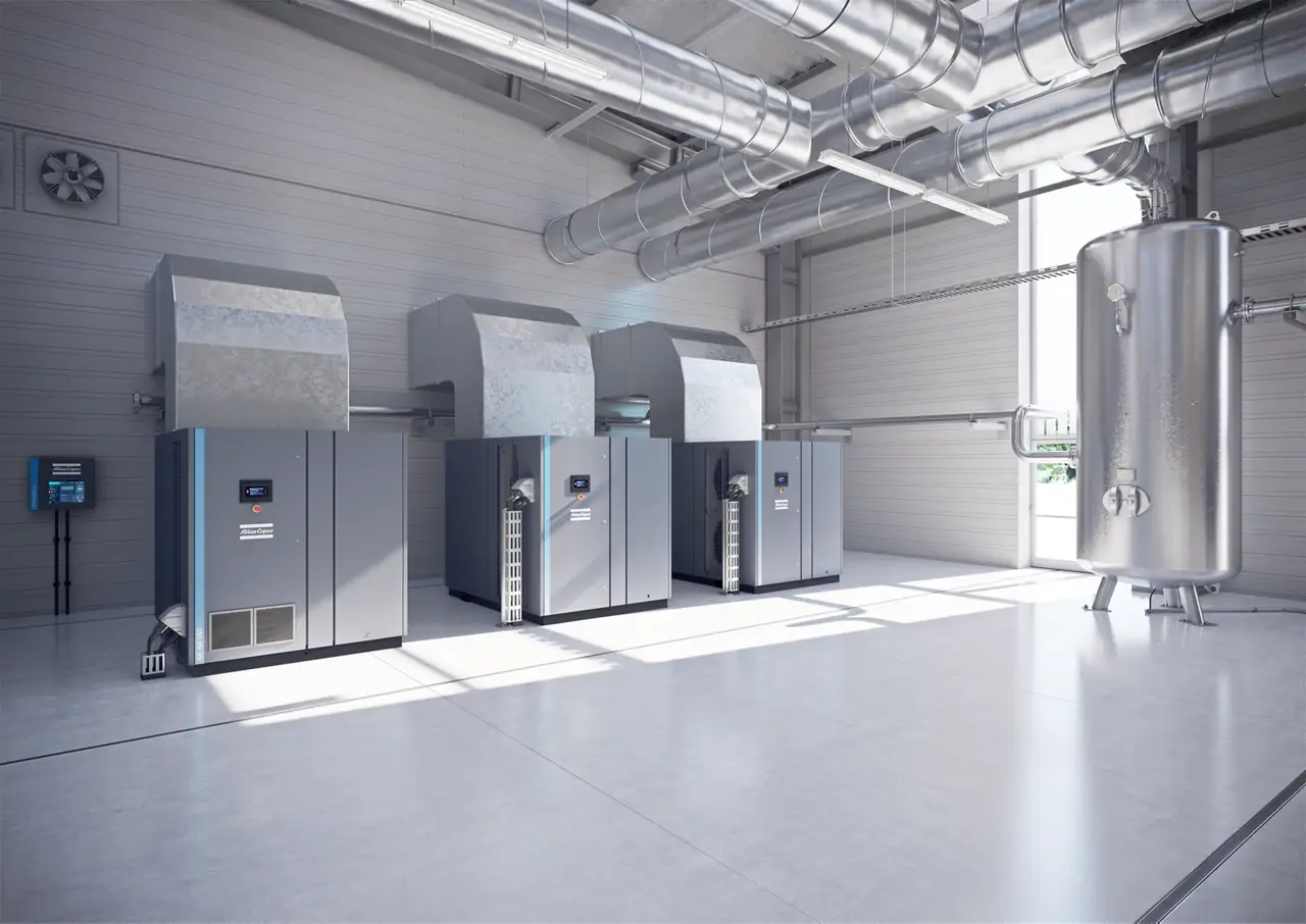 Installation industrielle Atlas Copco accompagnée par EMGA