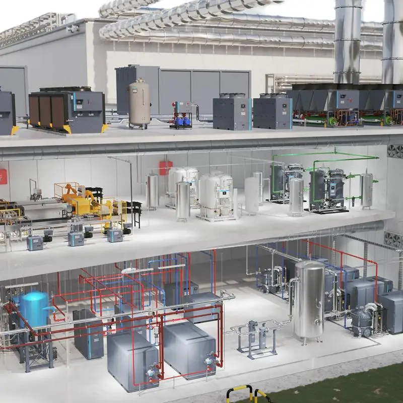 Installation industrielle complémentaire Atlas Copco accompagnée par EMGA