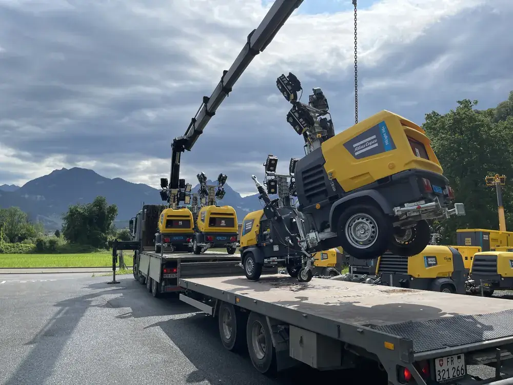 Compresseurs mobiles EMGA préparés pour le chantier